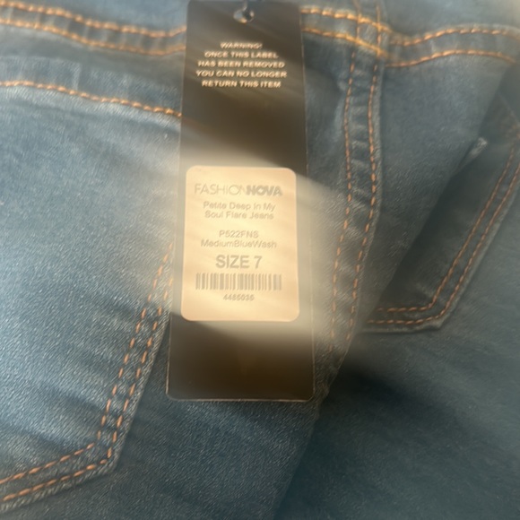 PETITE DEEP IN MY SOUL FLARE JEANS BLUE.SIZE 7 - Picture 8 of 8